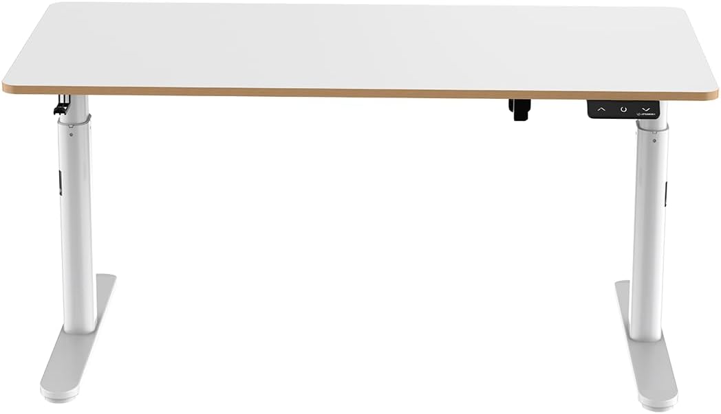 ULTRADESK - Pulsar Kinderschreibtisch Höhenverstellbar - Höhenverstellbarer Schreibtisch - 120x60x55-81cm - Computertisch für 2 Monitore - für Kinderzimmer, Jugendzimmer - Weiß