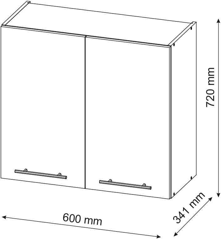 Vicco Hängeschrank Fame-Line, Weiß Hochglanz, 60 cm