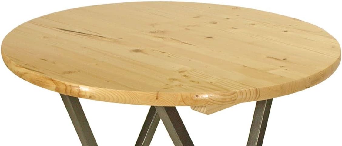 DEGAMO Stehtisch ZÜRICH 78cm rund, Stahlgestell grau + Holzplatte, klar lackiert, klappbar