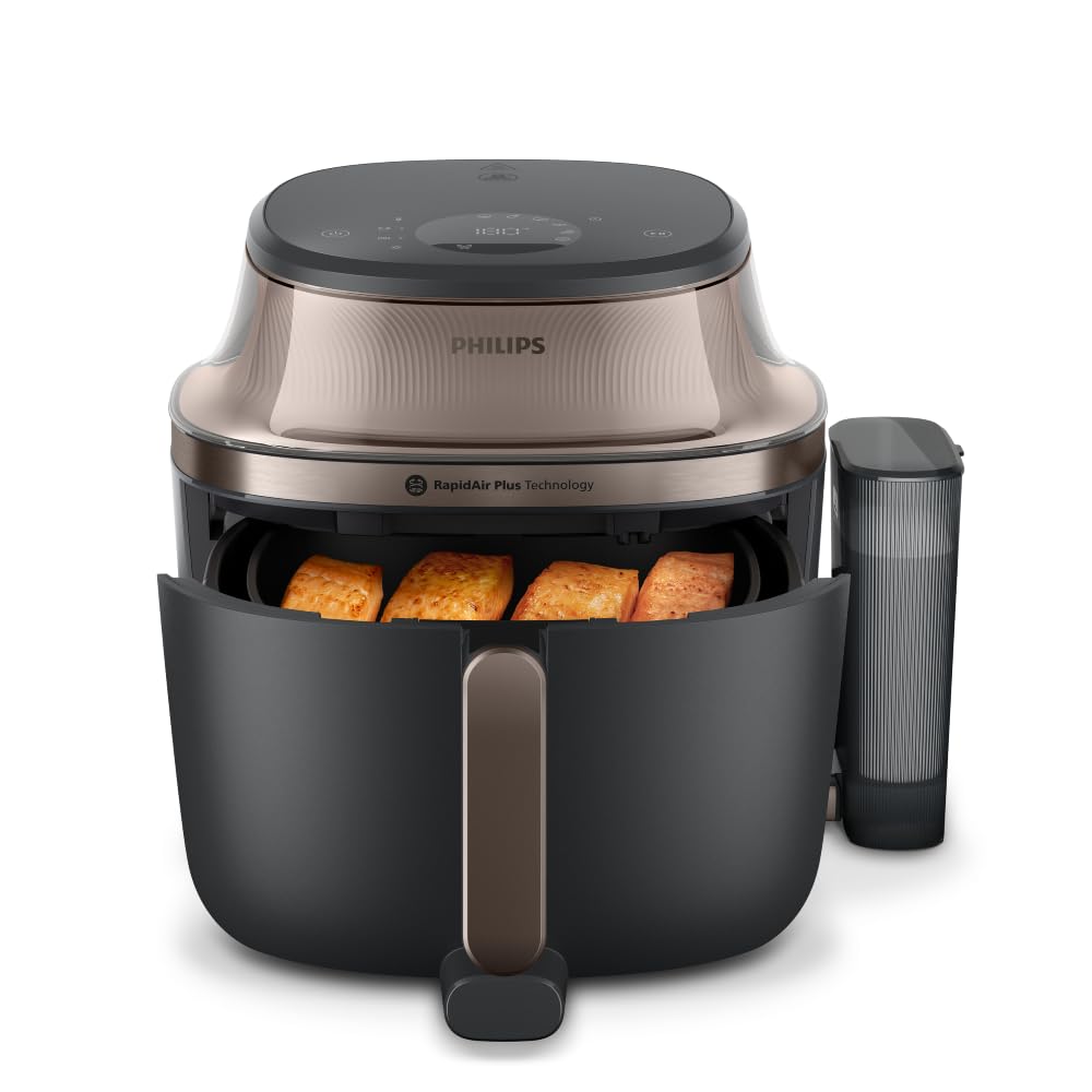 Philips Steam Airfryer 5000 Heißluftfritteuse, Schwarz, 9 L