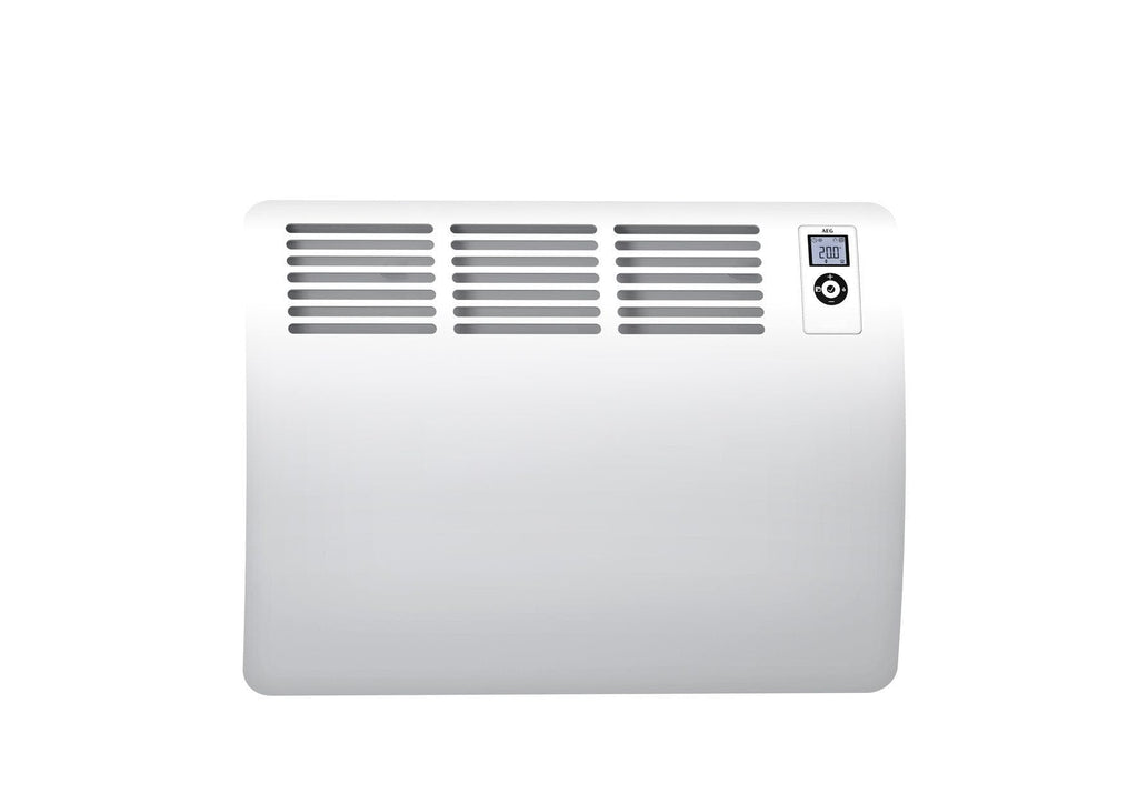 AEG Wandkonvektor WKL 1505 für ca. 15 m², 1500 W, 5-30 °C, wandhängend, LC-Display, Wochentimer, Metall, Ökodesign 2018, 236534