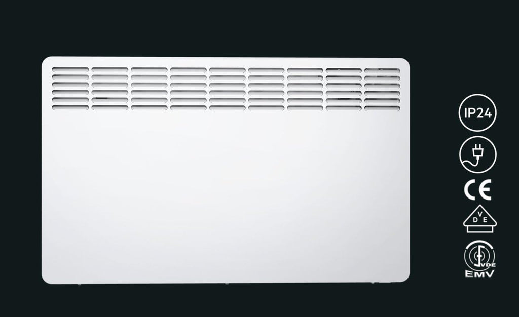 AEG Wandkonvektor WKL 1505 für ca. 15 m², 1500 W, 5-30 °C, wandhängend, LC-Display, Wochentimer, Metall, Ökodesign 2018, 236534