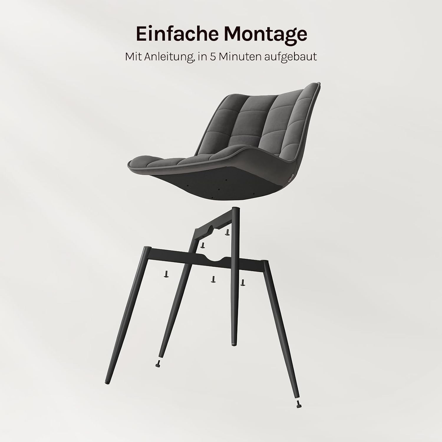 WOLTU Esszimmerstühle 4er Set, Küchenstühle gepolstert mit Rückenlehne