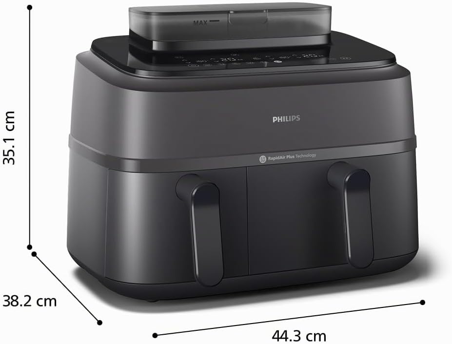 Philips Steam Airfryer 5000 Heißluftfritteuse, Schwarz, 9 L