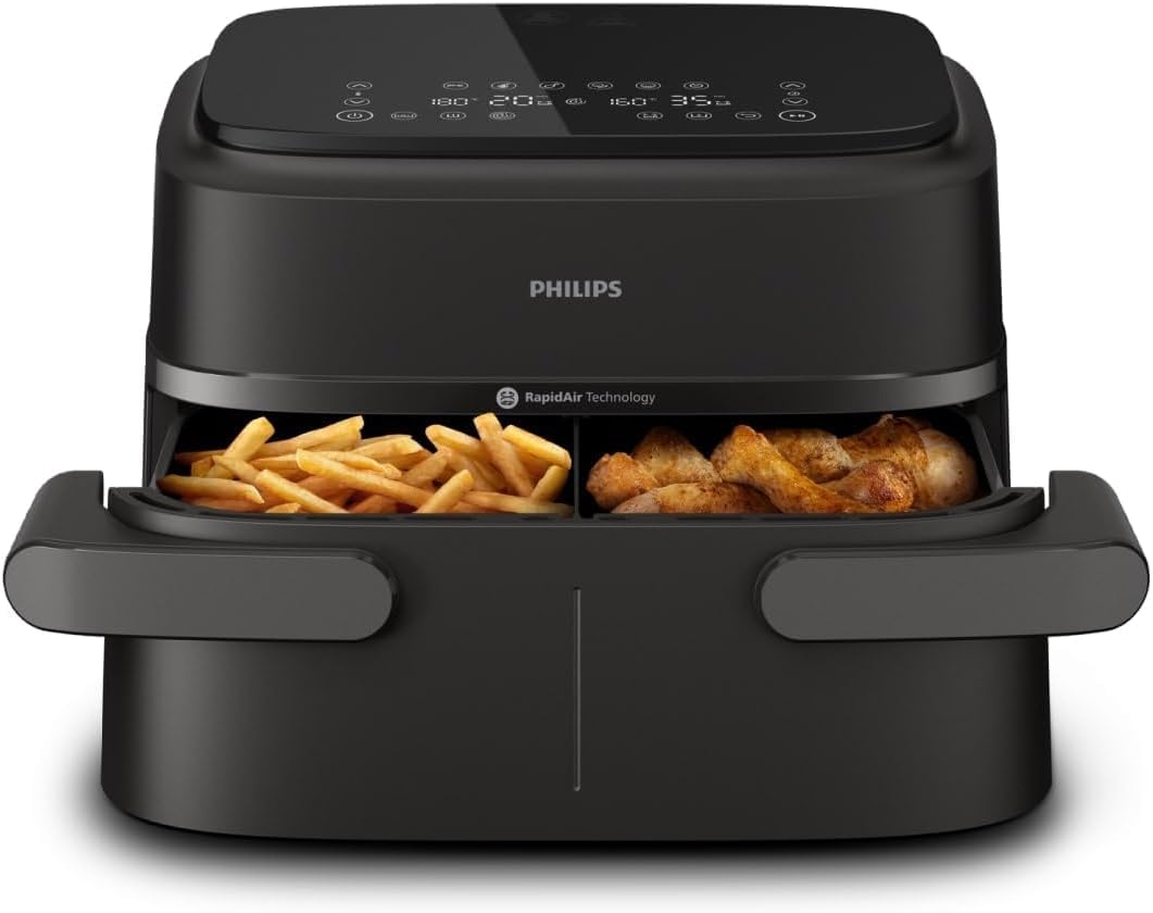Philips Steam Airfryer 5000 Heißluftfritteuse, Schwarz, 9 L