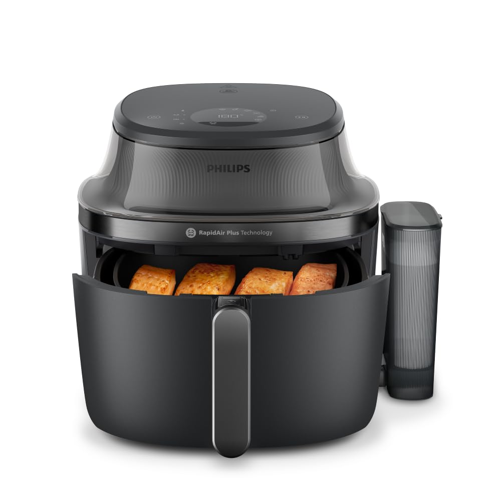 Philips Steam Airfryer 5000 Heißluftfritteuse, Schwarz, 9 L
