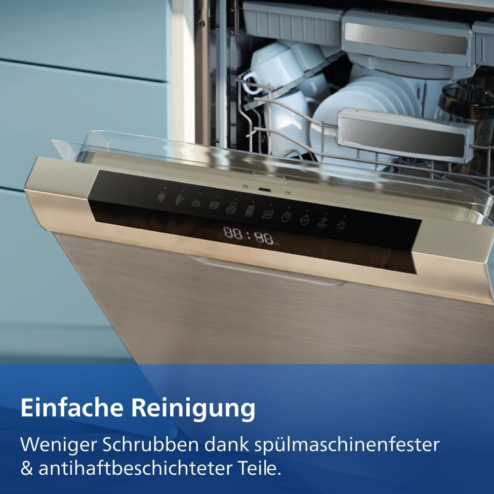 Philips Stacked Airfryer 4000 Serie Heißluftfritteuse, Schwarz/Grau, 10 L