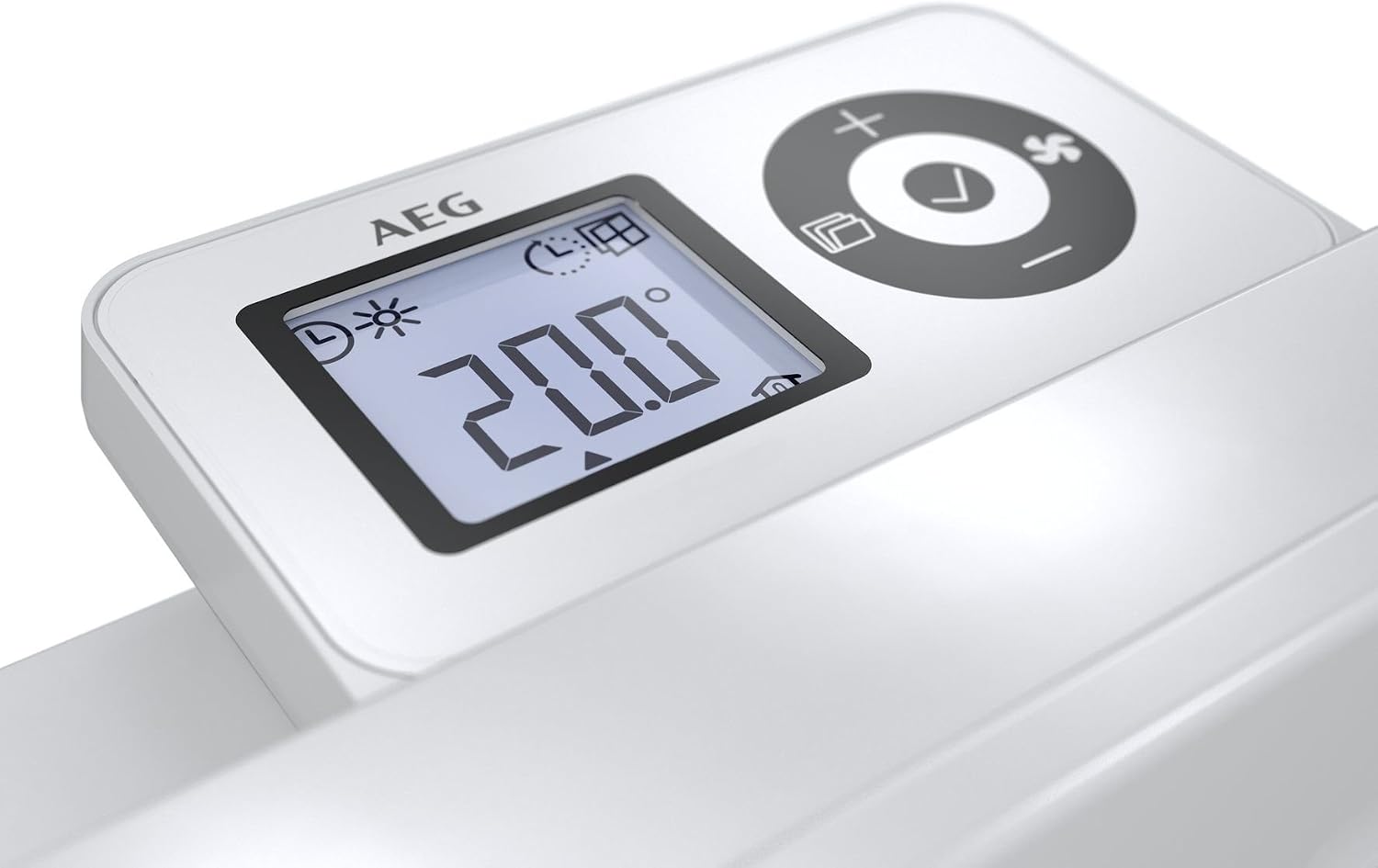 AEG Wandkonvektor WKL 1505 für ca. 15 m², 1500 W, 5-30 °C, wandhängend, LC-Display, Wochentimer, Metall, Ökodesign 2018, 236534