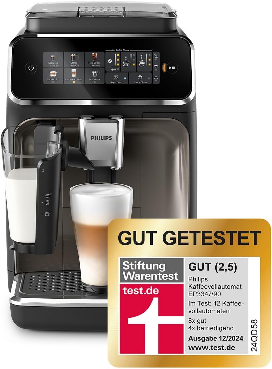 PHILIPS Kaffeevollautomat LatteGo 3300 Serie, Chrom, 6 Spezialitäten