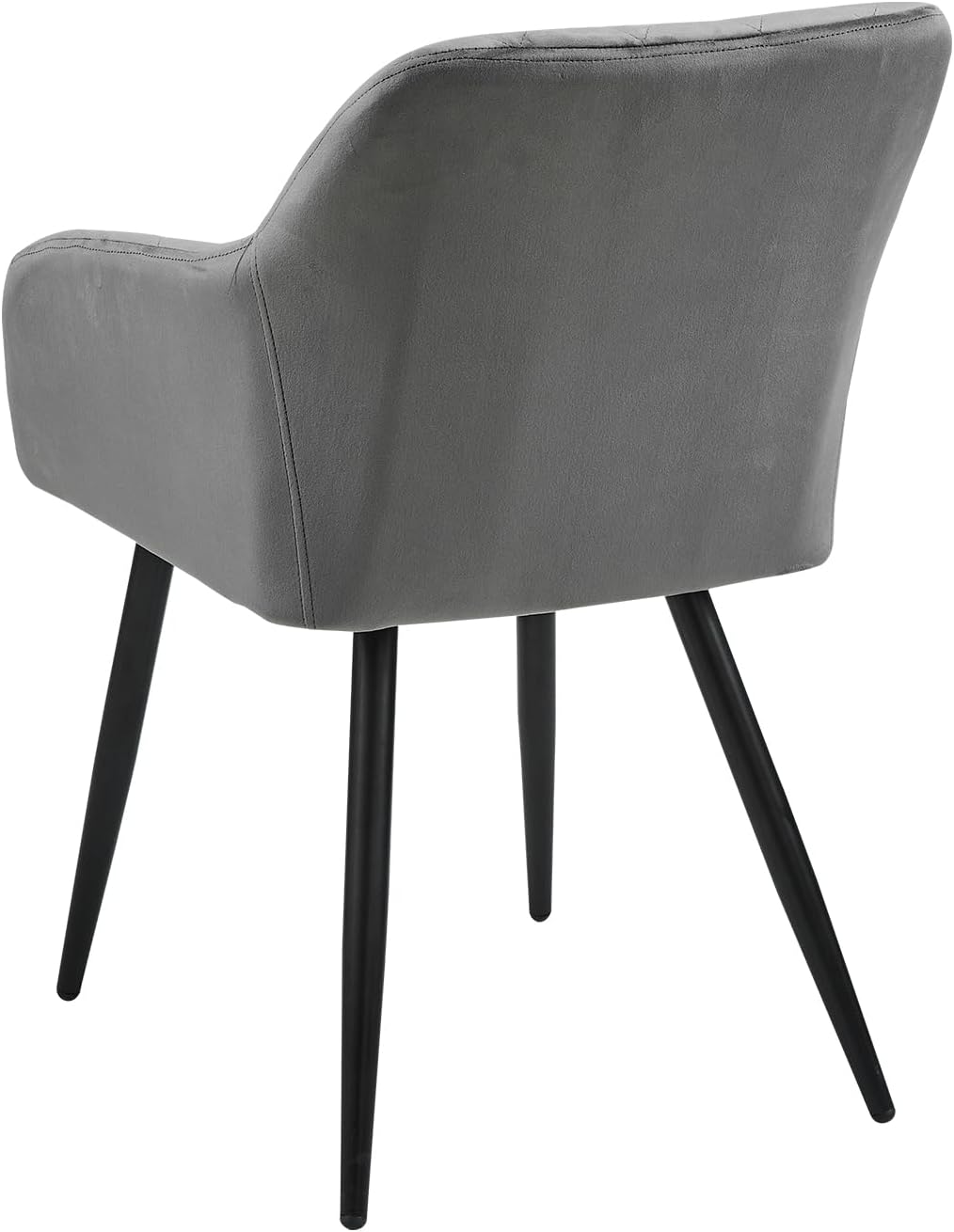 CLIPOP Esszimmerstühle 2er Set, Küchenstühle Grau Samtstoff stühle Polsterstühle mit Armlehne Metallbeine Polstersessel Stühle für Esszimmer Küche (2, Samt Grau)