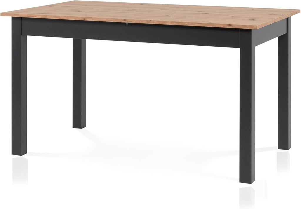 smart Esstisch 140x80 cm Asteiche, Küchentisch ausziehbar bis 180 cm, Esszimmertisch aus Holzwerkstoff inkl. erweiterbare Auszugsplatte, moderner Tisch für bis zu 8 Personen
