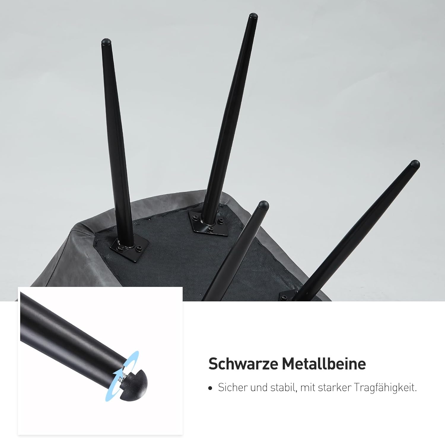 CLIPOP Esszimmerstühle 4er Set, Küchenstühle Grau Kunstlederstoff stühle Polsterstühle mit Armlehne Metallbeine Polstersessel Stühle für Esszimmer Küche (4, Kunstleder Grau)