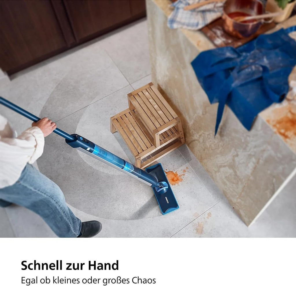 Philips OneUp 5000 Elektrischer Wischmopp, Blau, 2X sauberere Böden