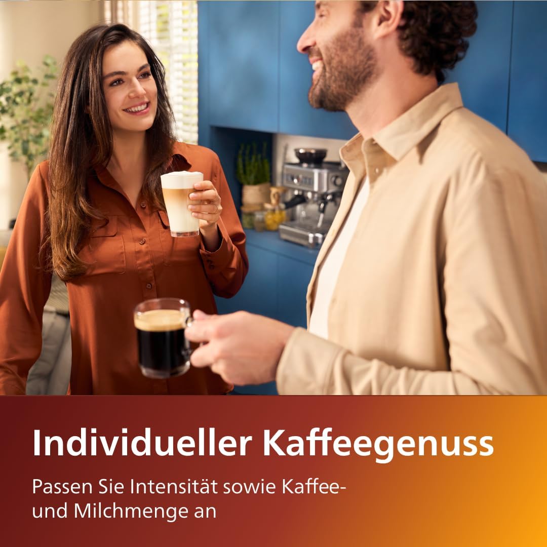 PHILIPS Kaffeevollautomat LatteGo 5400 Serie, Chrom, 12 Spezialitäten