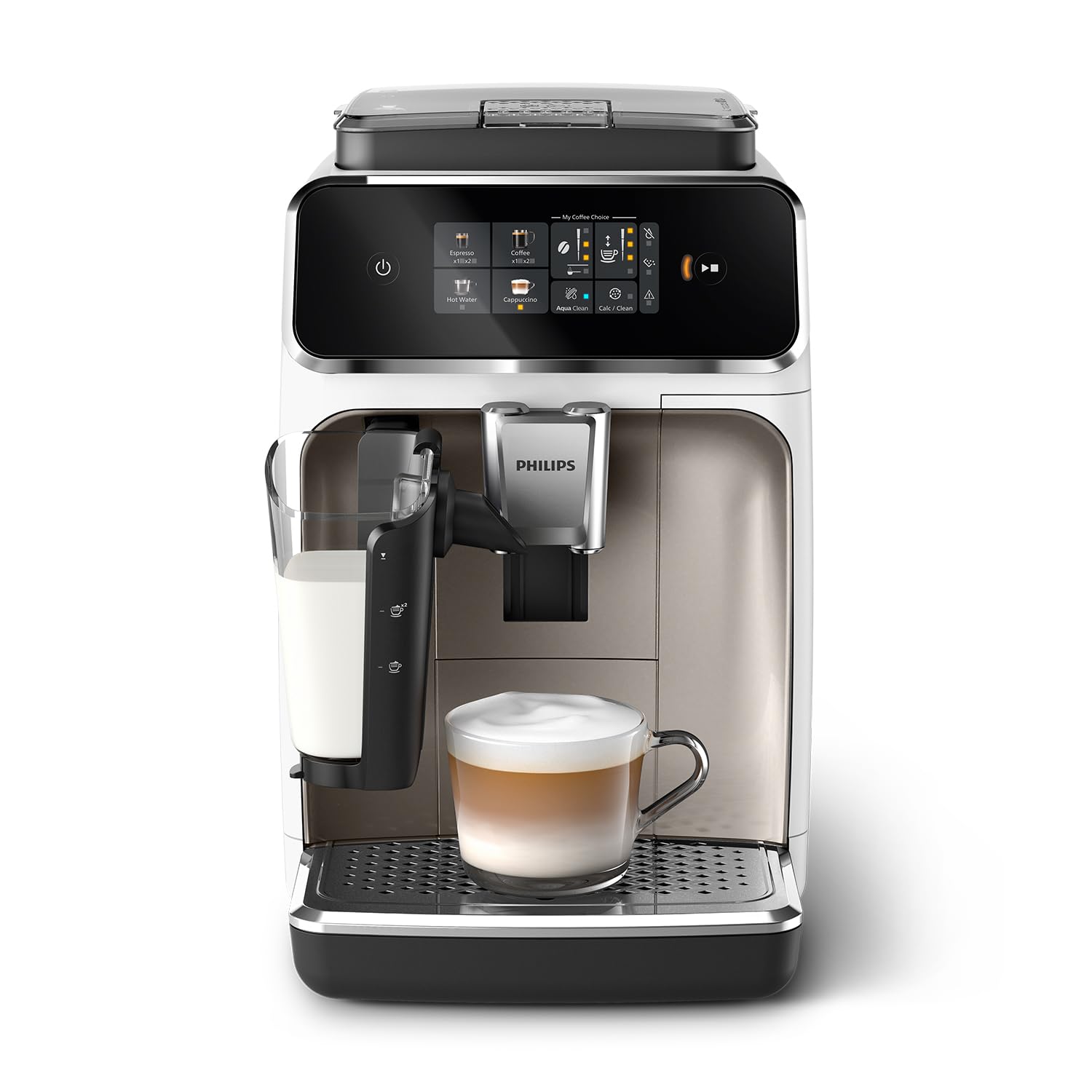 PHILIPS Kaffeevollautomat LatteGo 3300 Serie, Chrom, 6 Spezialitäten
