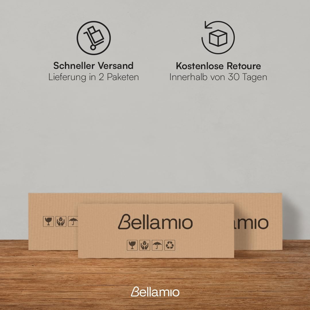 Bellamio Apol Besenschrank 60 cm breit, Weiß, Staubsaugerfach, Stauraum