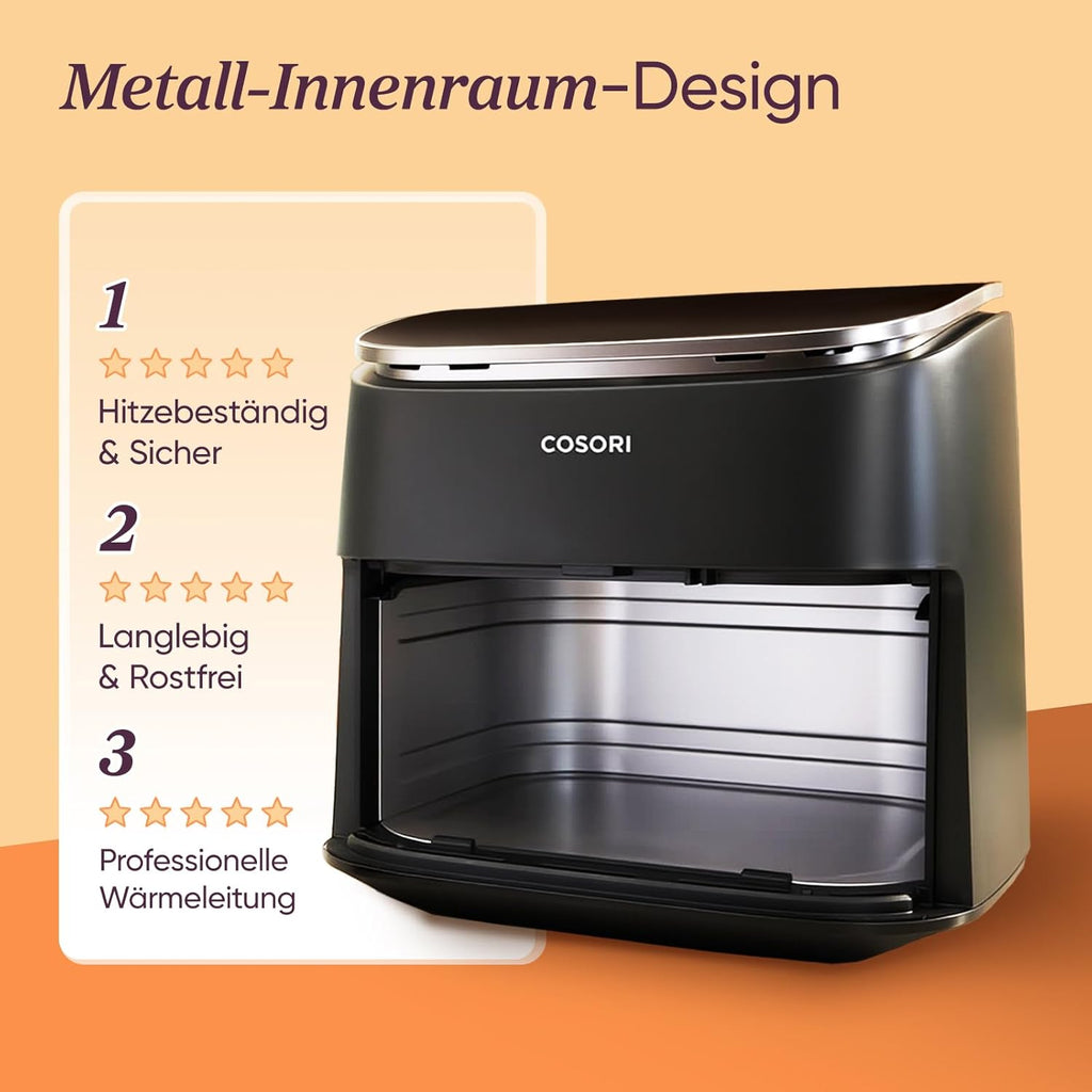 Cosori Airfryer, Turboblaze, 9-in-1 6L Heißluftfritteuse