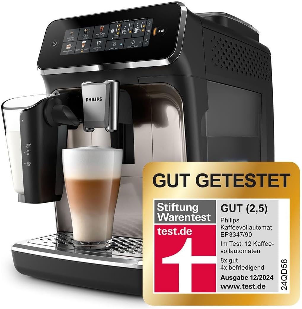 PHILIPS Kaffeevollautomat LatteGo 3300 Serie, Chrom, 6 Spezialitäten