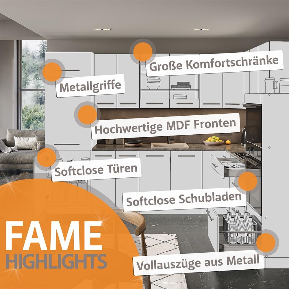 Vicco Hängeschrank Fame-Line, Weiß Hochglanz, 60 cm