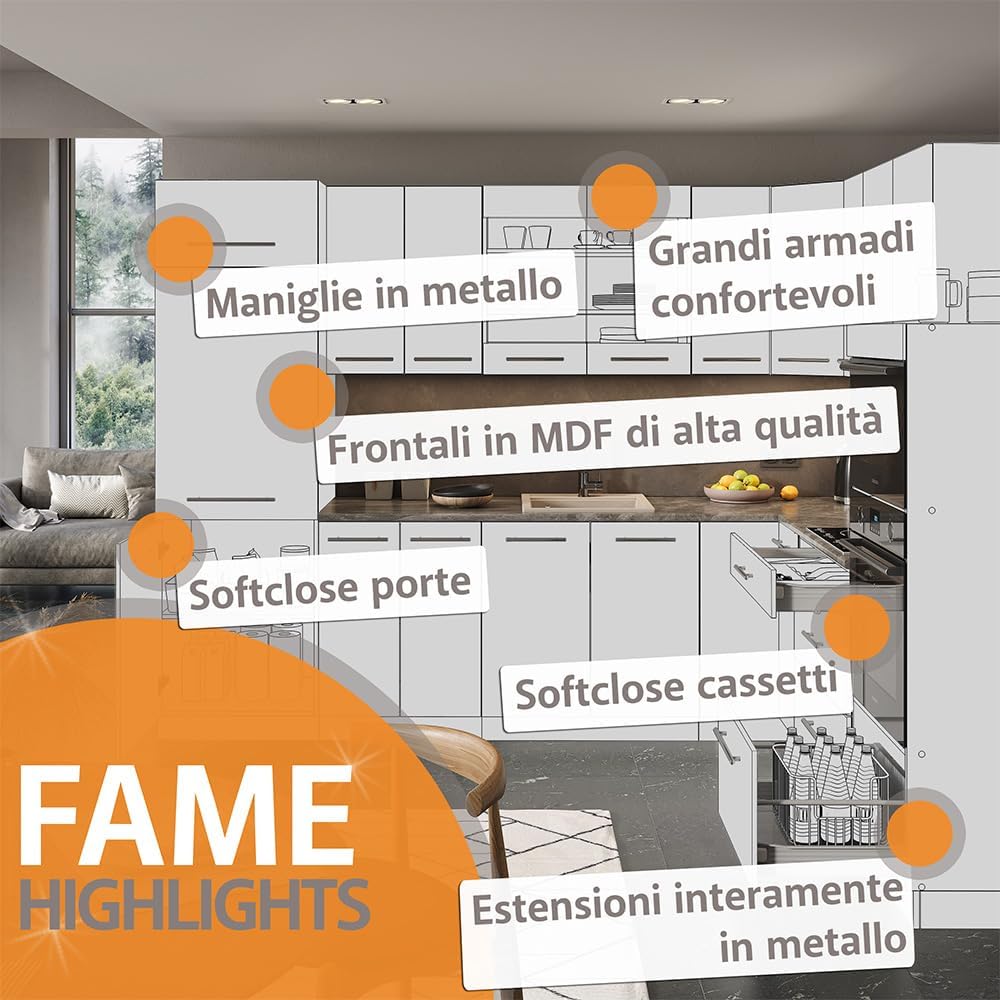 Vicco Hängeschrank Fame-Line, Weiß Hochglanz, 60 cm