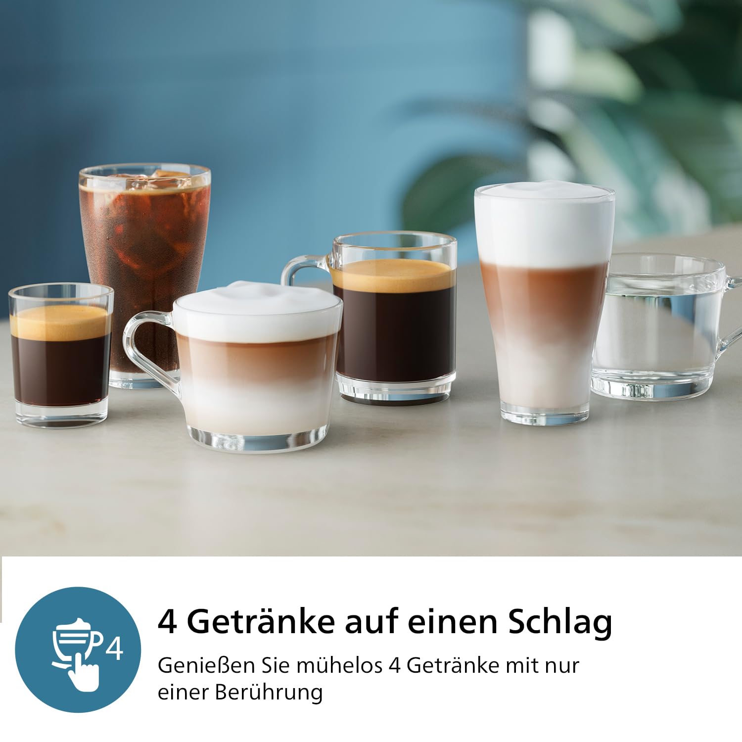 PHILIPS Kaffeevollautomat LatteGo 3300 Serie, Chrom, 6 Spezialitäten