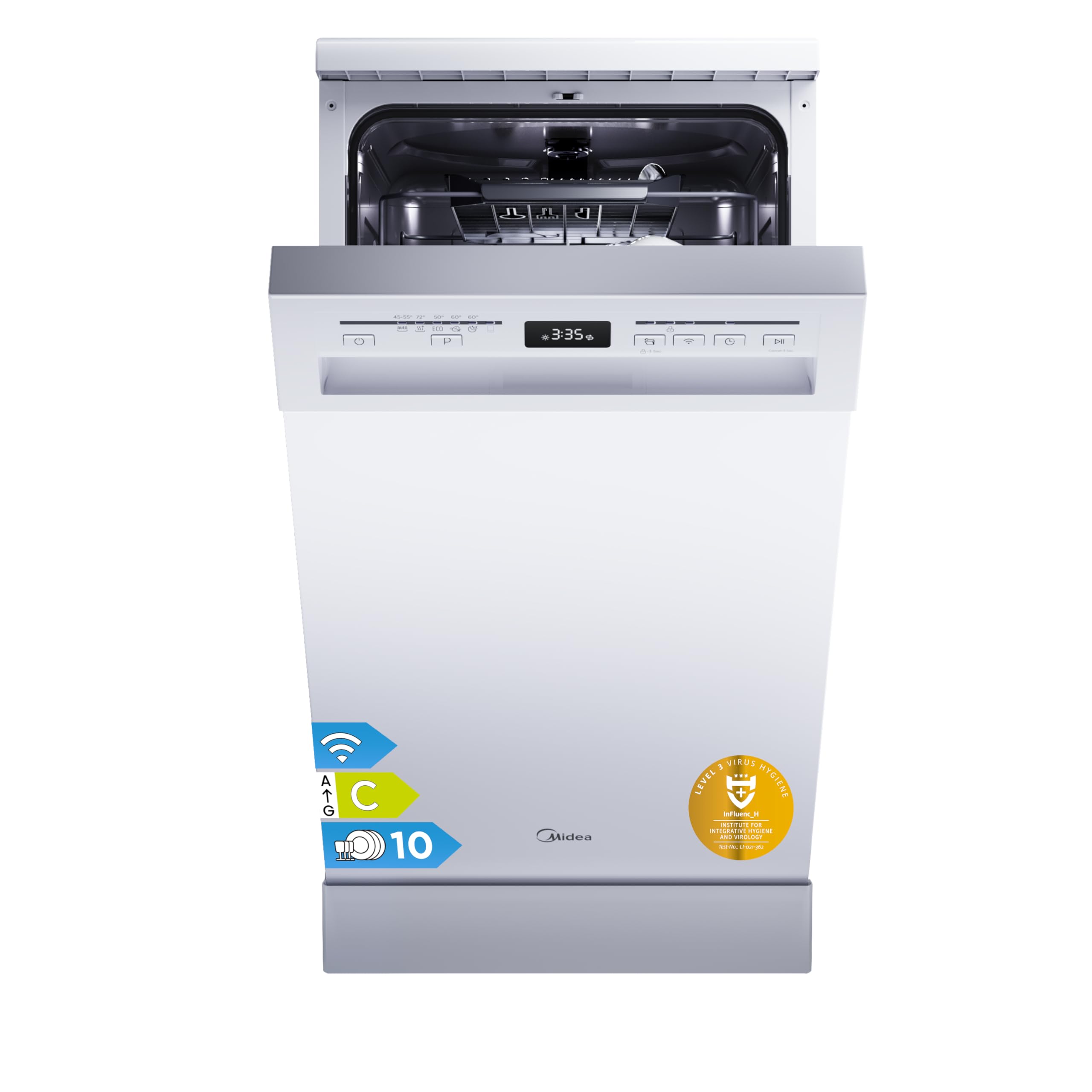 Midea Geschirrspüler Unterbau 60cm Spülmaschine Einbau 14 Maßgedecke EEK C
