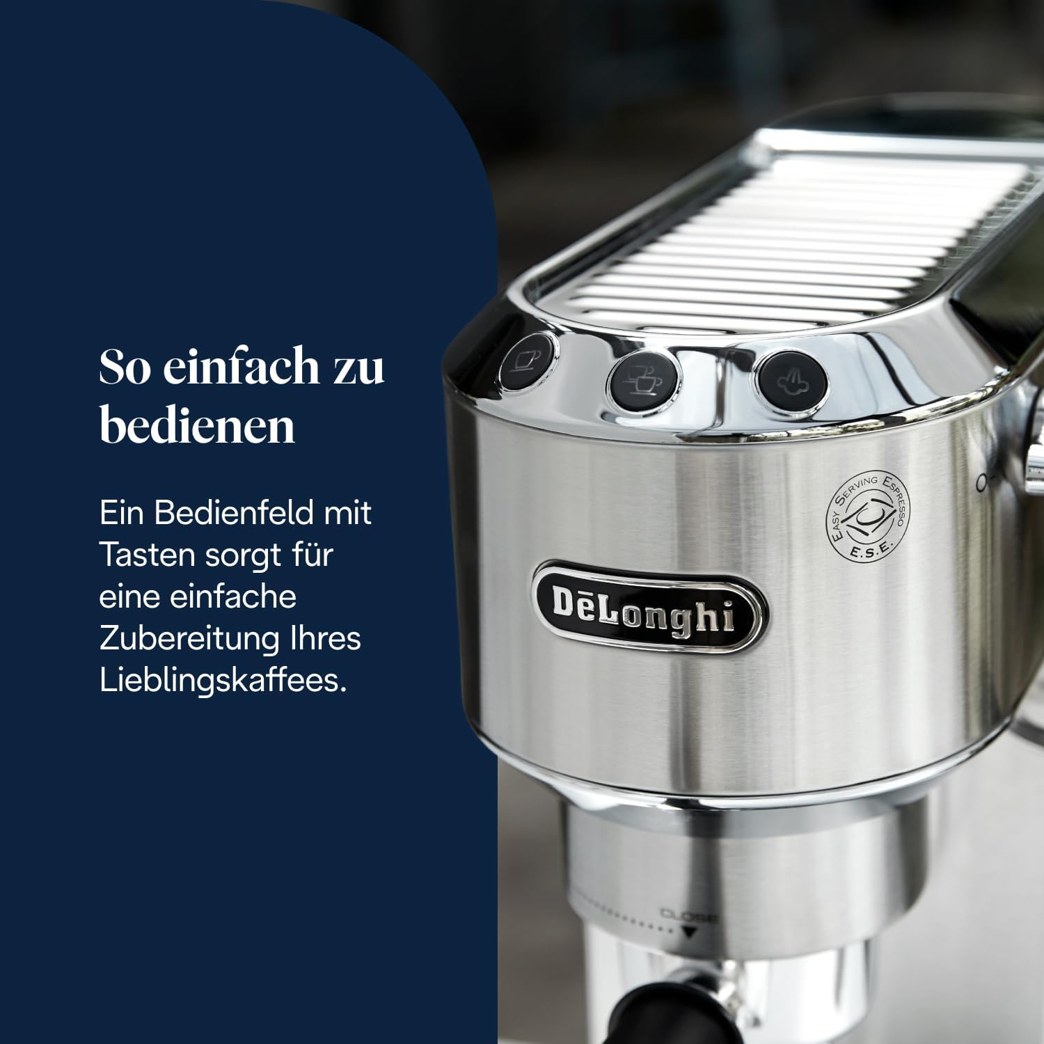De'Longhi Dedica Style - Espressomaschine mit Manuellem Milchaufschäumer