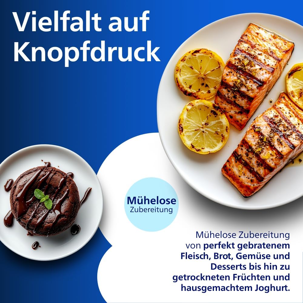 Philips Steam Airfryer 5000 Heißluftfritteuse, Schwarz, 9 L
