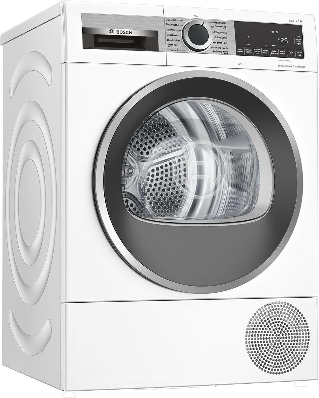 Bosch WQG235D00, Stiftung Warentest GUT (2,2)*, Serie 6, Wärmepumpentrockner 8 kg, Schneller getrocknete Wäsche, Auto Dry, Option Halbe Beladung, Sensitive Drying-System, Selbstreinigender Kondensator