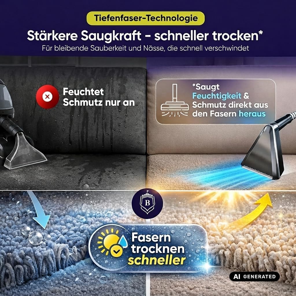 Nasssauger Polsterreiniger Gerät Teppichreiniger Waschsauger