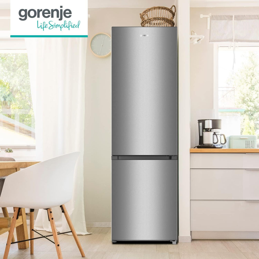 Gorenje RK 4182 PS4 Kühl-Gefrier-Kombination/ Höhe 180 cm/ Kühlen 198 L/ Gefrieren 66 L/ Gemüsefach/ 39dB/ LED Beleuchtung/ HxBxT: 180 x 55 x 55,7 cm / Grau
