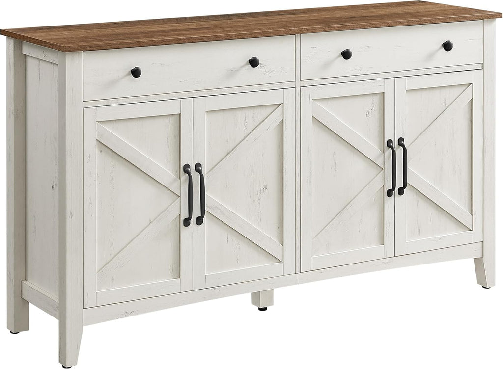 VASAGLE Küchenschrank mit 4 Türen, Sideboard