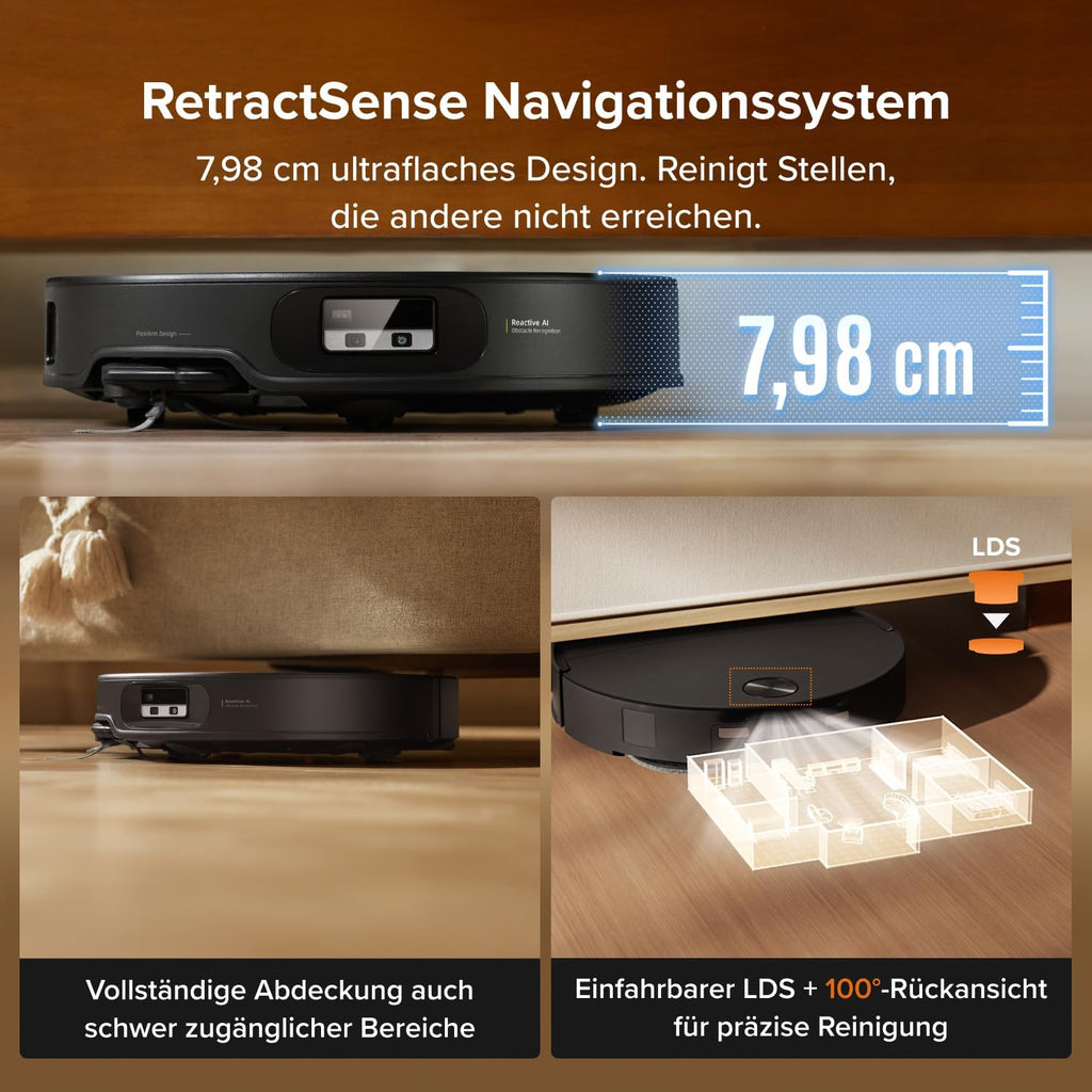 roborock Qrevo Edge 2 Saugroboter mit Wischfunktion, 25.000Pa Saugkraft