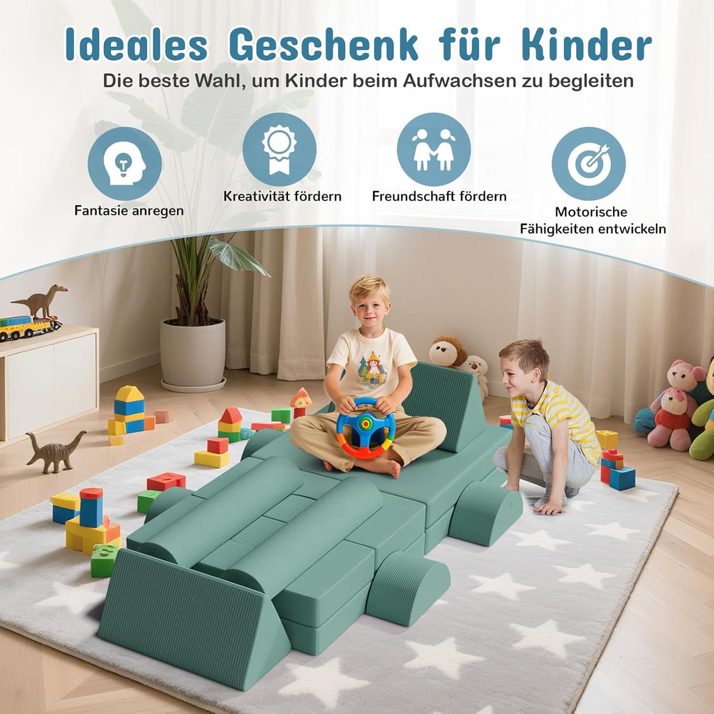 MAMIZO Spielsofa Cord, Kindersofa-Bausteine,Spielsofa für Kinder Oeko-TEX