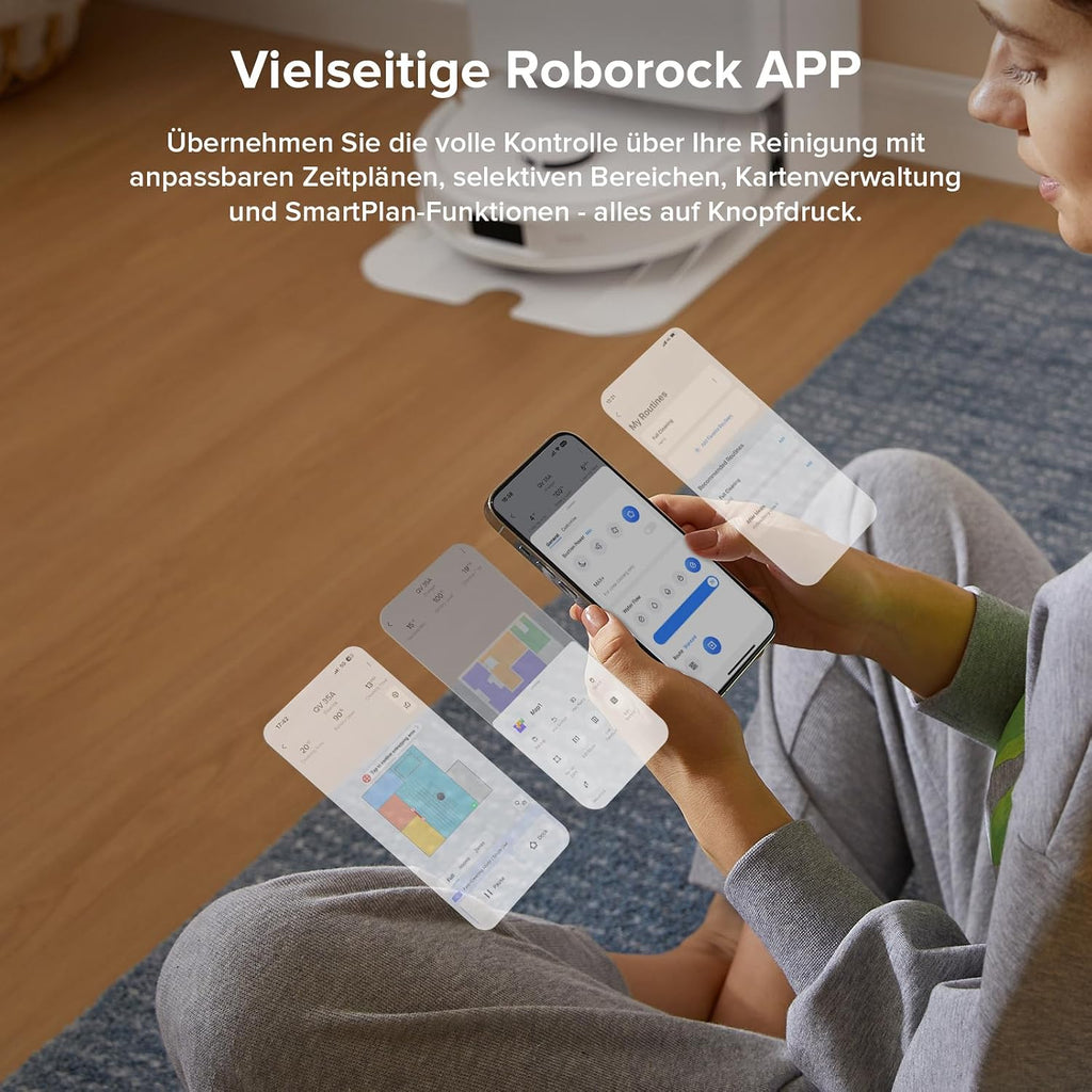roborock QV 35A Set Saugroboter mit Wischfunktion mit 8.000 Pa Saugkraft