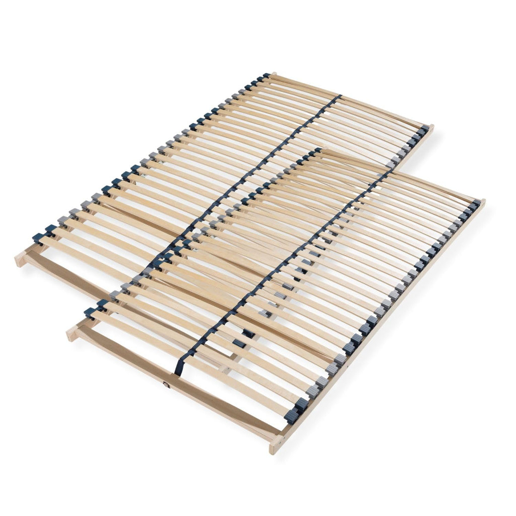 Lattenrost 140x200 Premium Strong bis 200Kg, Kopfteil verstellbar, 7-Zonen-Lattenrost mit 42 Latten, Made in Germany, extra stabil aus Buchenholz