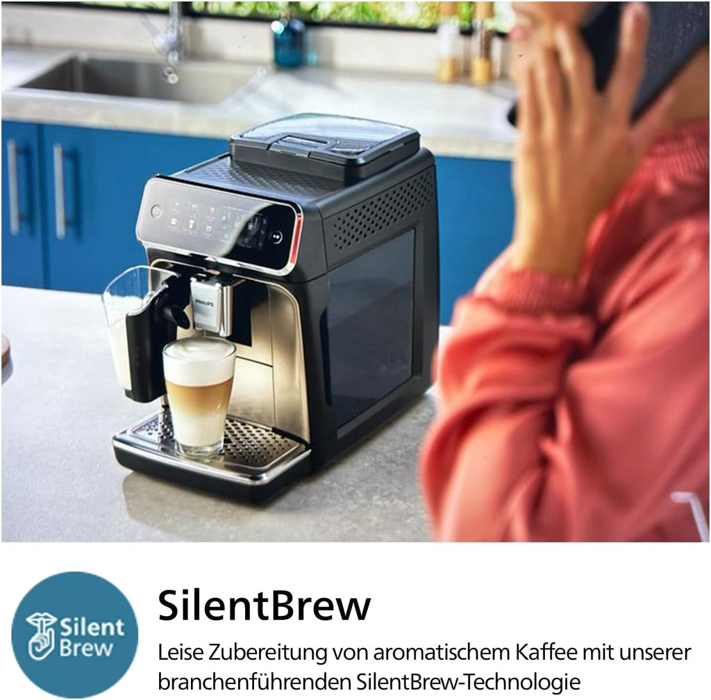 PHILIPS Kaffeevollautomat LatteGo 3300 Serie, Chrom, 6 Spezialitäten