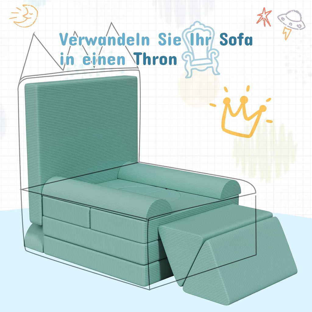 MAMIZO Spielsofa Cord, Kindersofa-Bausteine,Spielsofa für Kinder Oeko-TEX