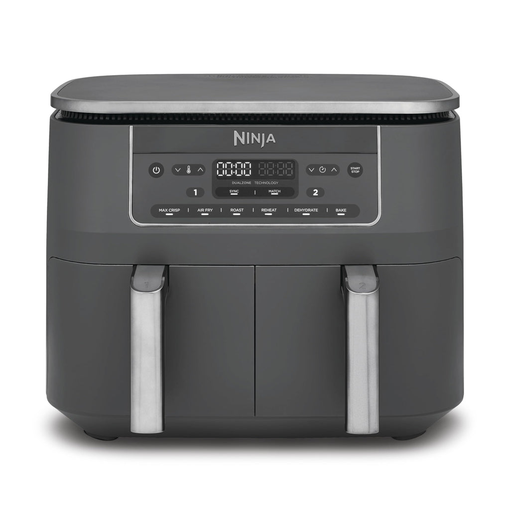 Ninja Dual Zone Digital Air Fryer, 2 Schubladen, Metallic Grau DZ400EU