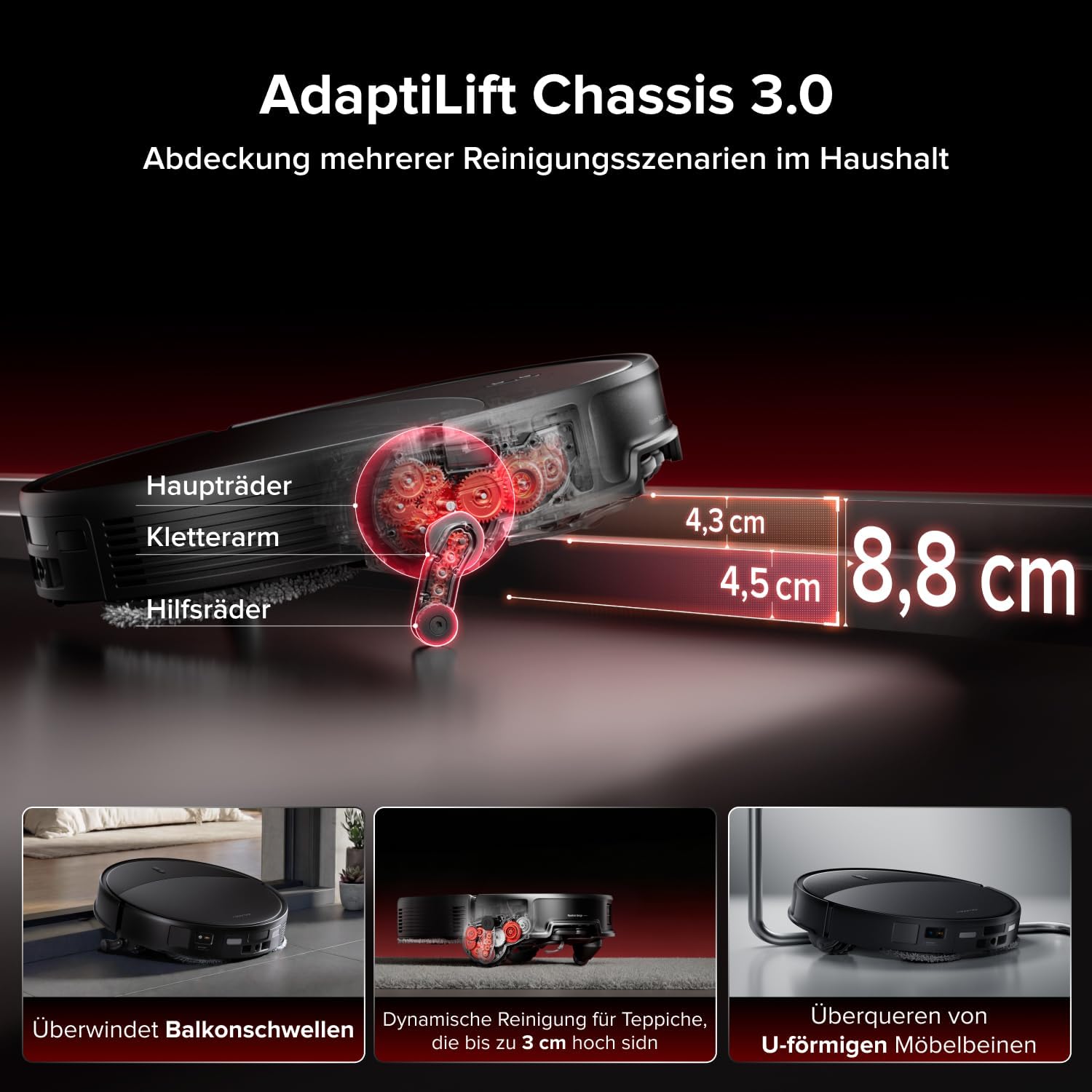 roborock Saros 20 Saugroboter mit Wischfunktion&angebbarem Wischmopp
