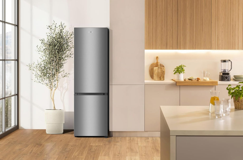 Gorenje RK 4182 PS4 Kühl-Gefrier-Kombination/ Höhe 180 cm/ Kühlen 198 L/ Gefrieren 66 L/ Gemüsefach/ 39dB/ LED Beleuchtung/ HxBxT: 180 x 55 x 55,7 cm / Grau