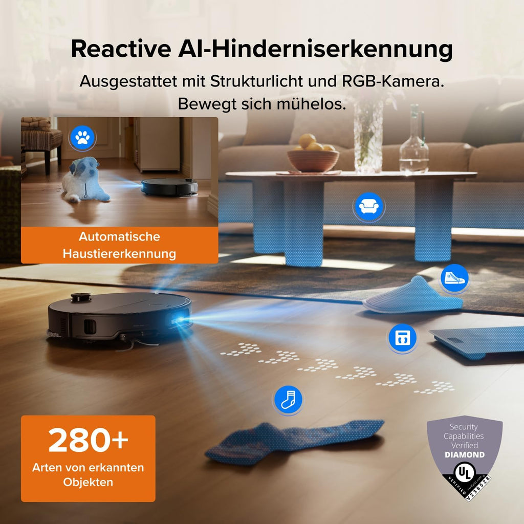 roborock Qrevo Edge 2 Saugroboter mit Wischfunktion, 25.000Pa Saugkraft
