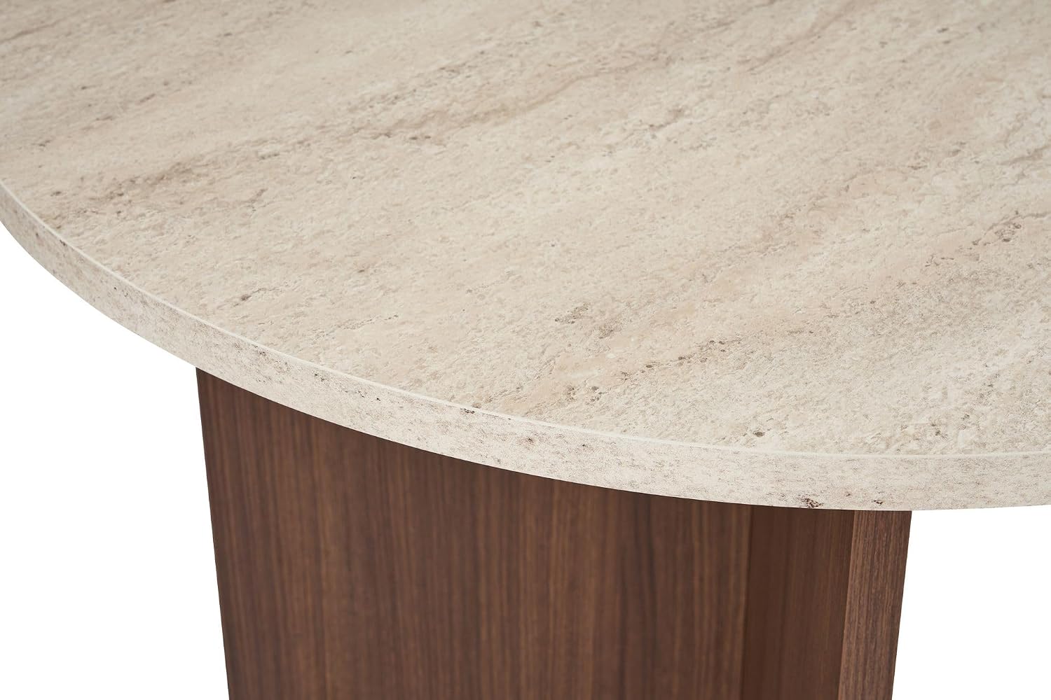 Moderner Esstisch, 180 x 90 x 75 cm, Travertine & Walnuss-Farben | 100% melaminbeschichtete Spanplatte, 25 mm Stärke | stilvolles & langlebiges Design, perfekt für zeitgemäße Essbereiche