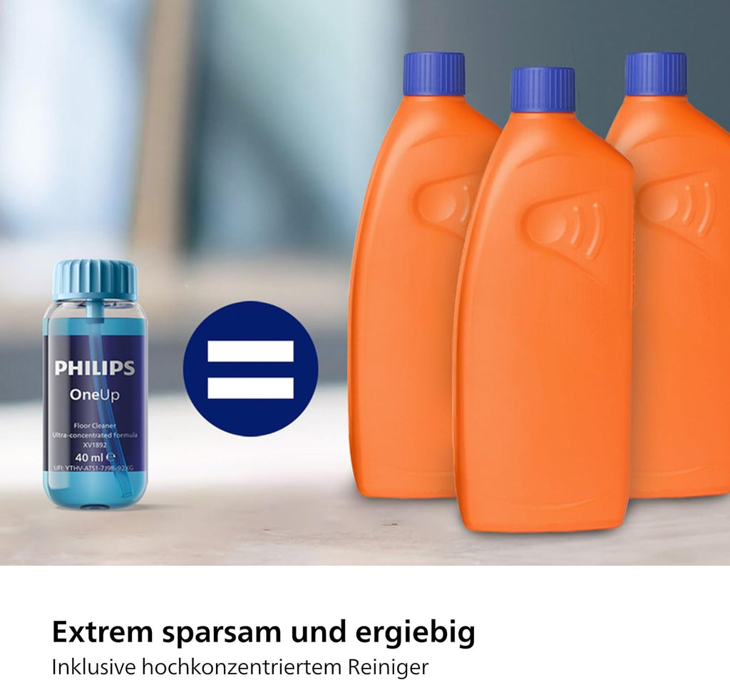Philips OneUp 5000 Elektrischer Wischmopp, Blau, 2X sauberere Böden
