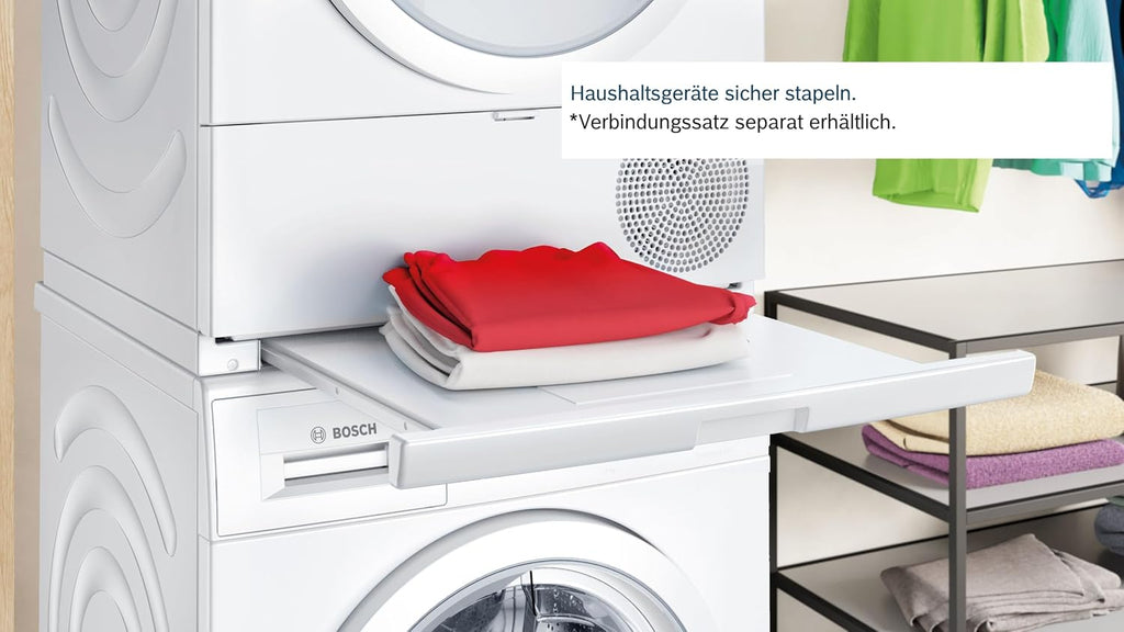 Bosch WQG235D00, Stiftung Warentest GUT (2,2)*, Serie 6, Wärmepumpentrockner 8 kg, Schneller getrocknete Wäsche, Auto Dry, Option Halbe Beladung, Sensitive Drying-System, Selbstreinigender Kondensator