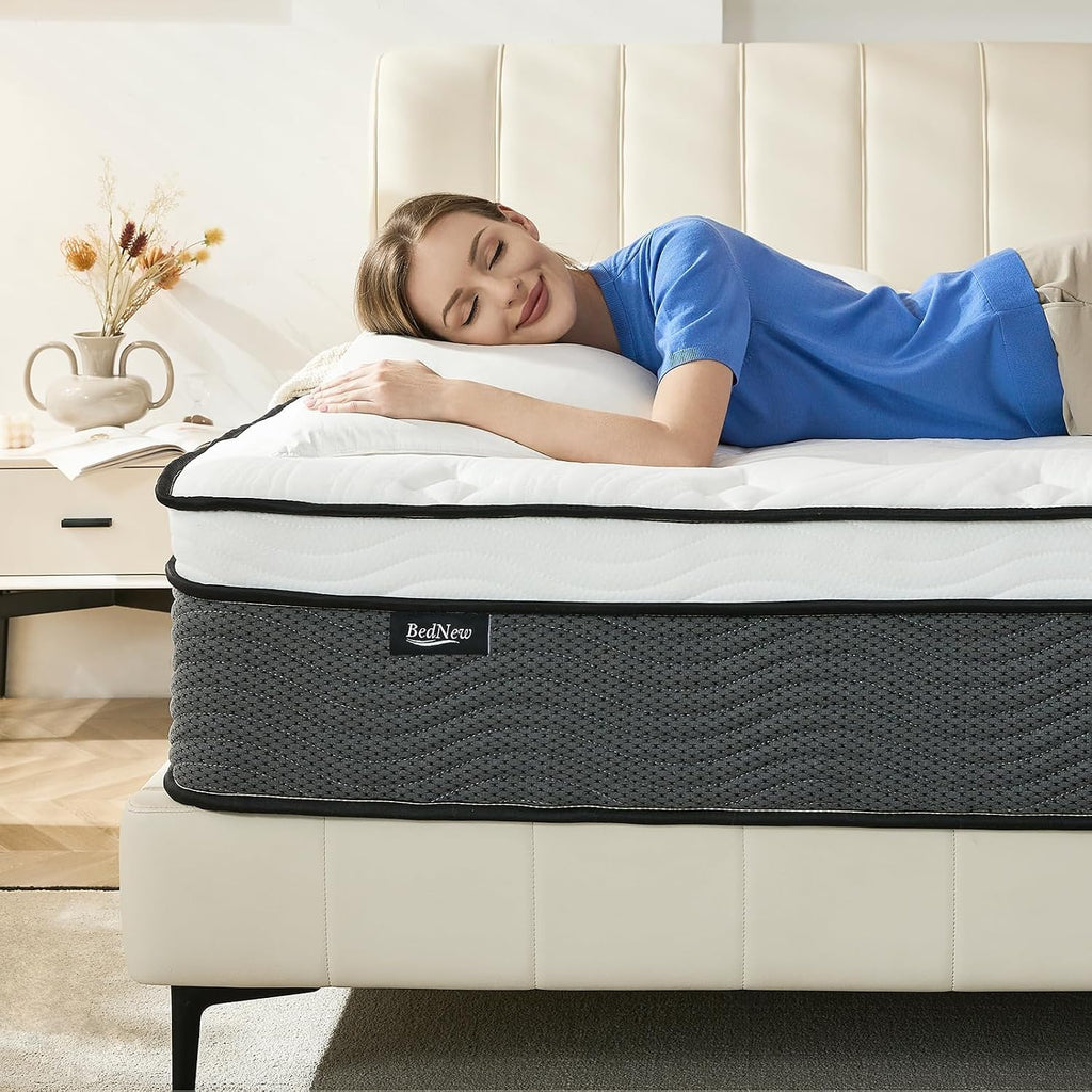 Matratze 180 x 200cm, Federkernmatratze H3 Höhe 31cm 7-Zonen Orthopädische Taschenfederkernmatratze mit Comfort Memory-Schaum Schicht