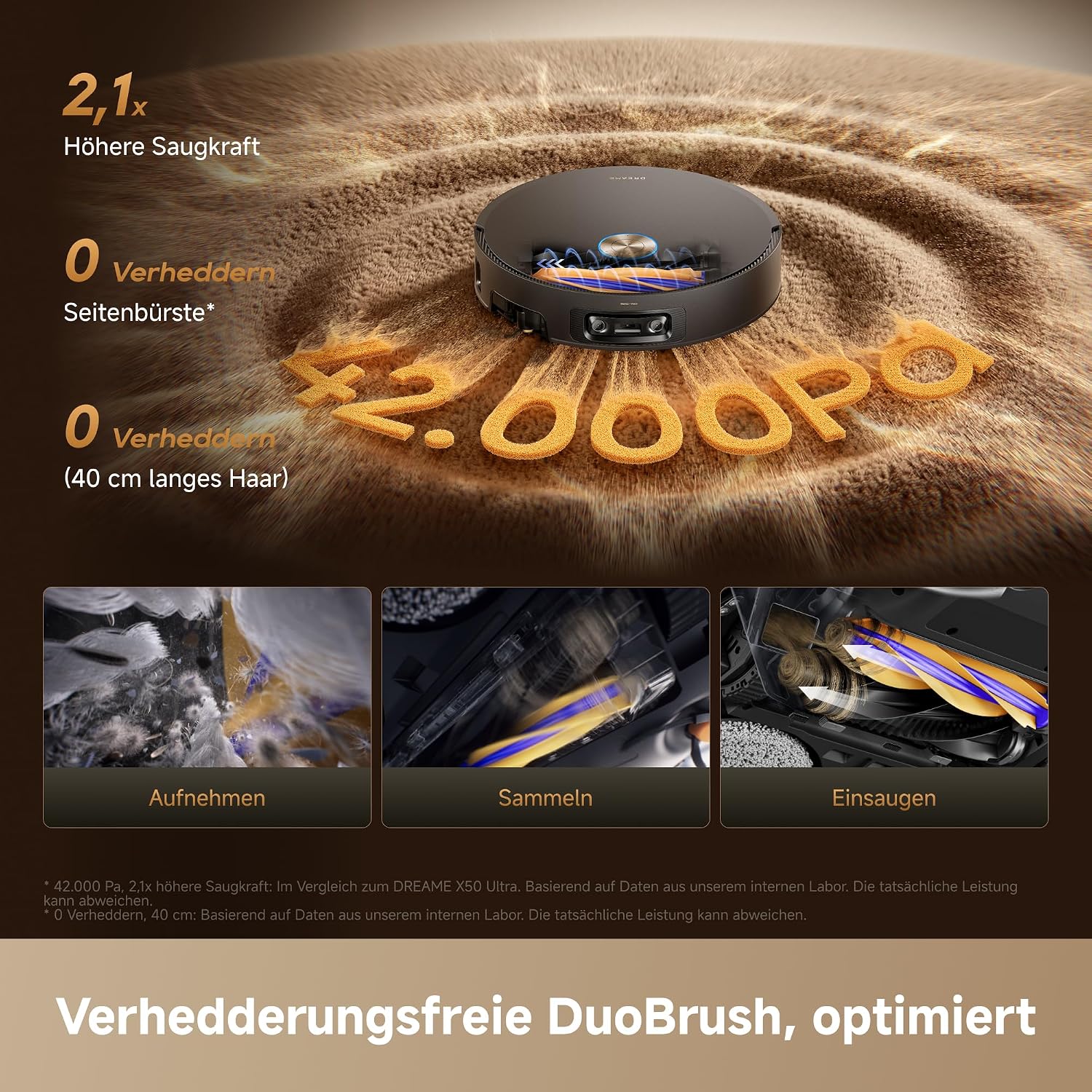 dreame X60 Pro Ultra Complete Saugroboter mit UltraExtend-Armen,42.000Pa