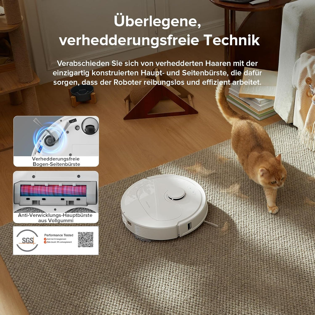 roborock QV 35A Set Saugroboter mit Wischfunktion mit 8.000 Pa Saugkraft