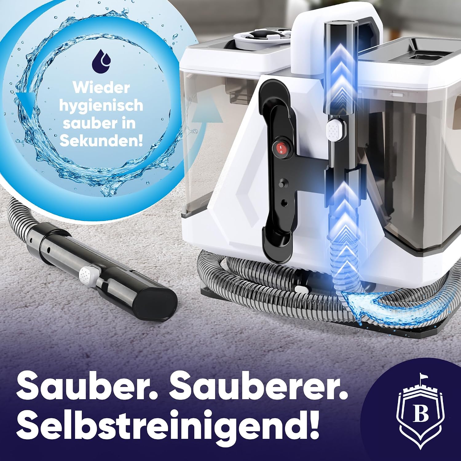 Nasssauger Polsterreiniger Gerät Teppichreiniger Waschsauger
