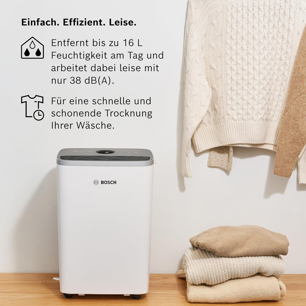 Bosch Dry 4000, Luftentfeuchter, Für Räume bis zu 33 m²